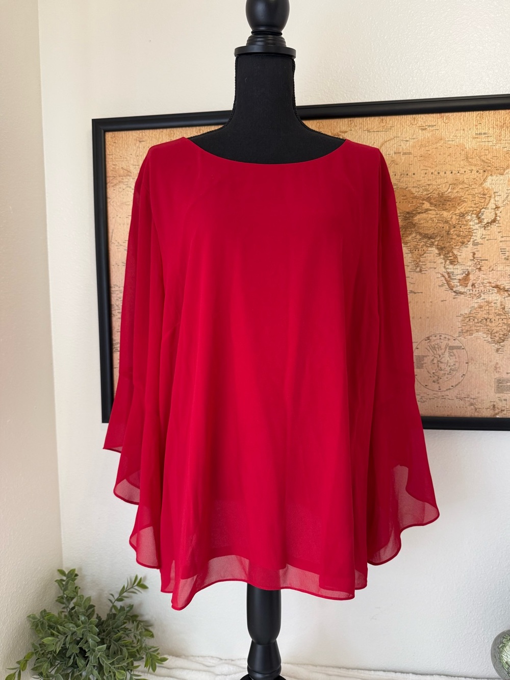 Kasper lightweight red blouse size 3X